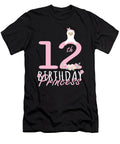 12th Birthday Princess Llama Girl Llamazing 12 Years Old Print Art Grabitees T-Shirt
