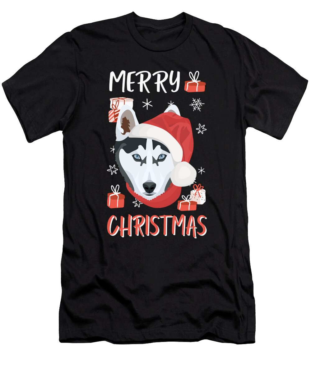 13 Husky Merry Christmas Greenoptix T-Shirt