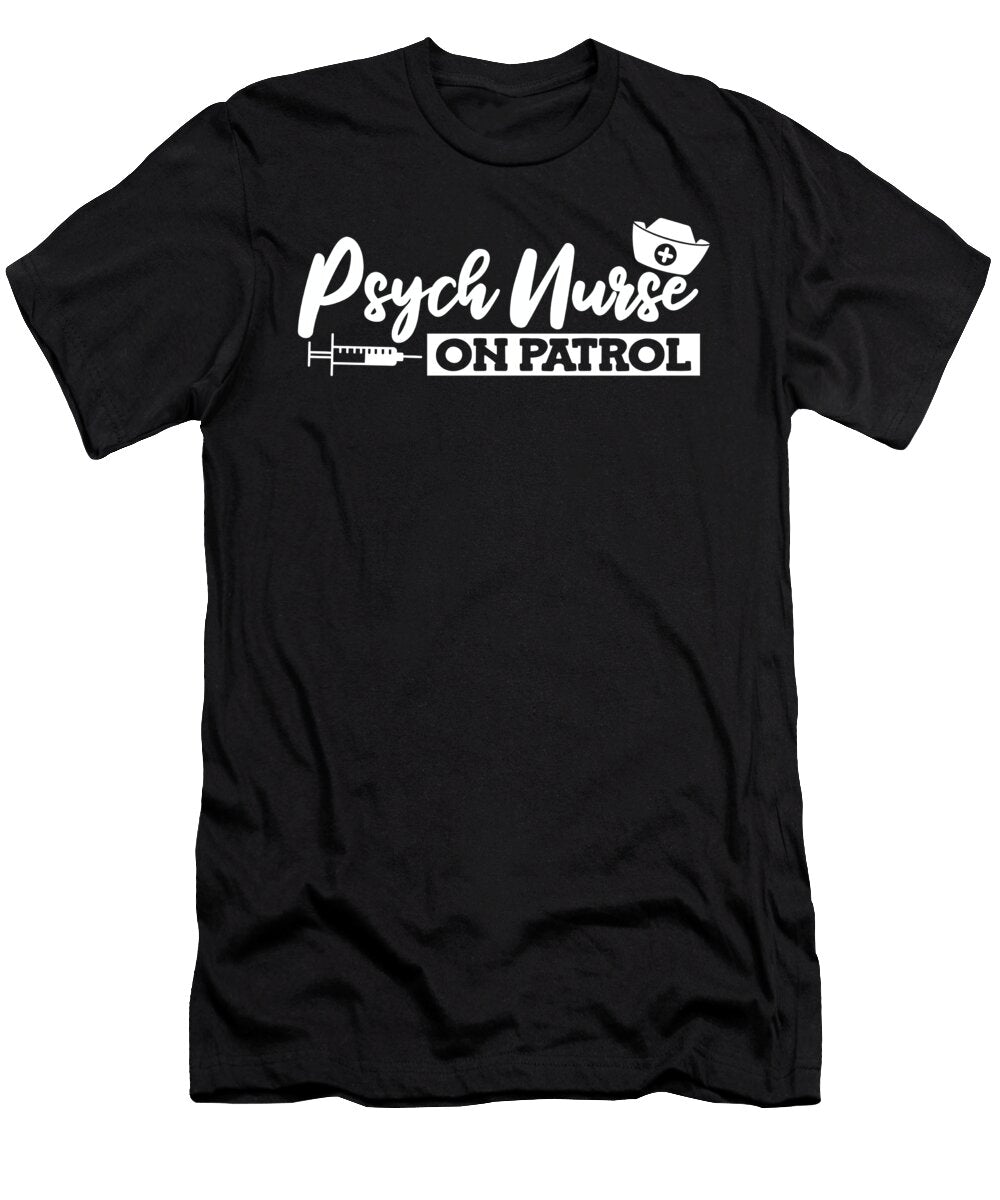 13 Nursing Hospital Caretaker Psych Nurse Crazy Squirrel T-Shirt