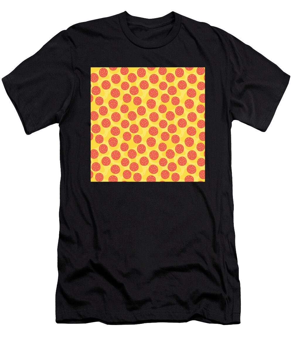 14 Pizza Pattern Fast Food Cheese Italian Mister T-Shirt