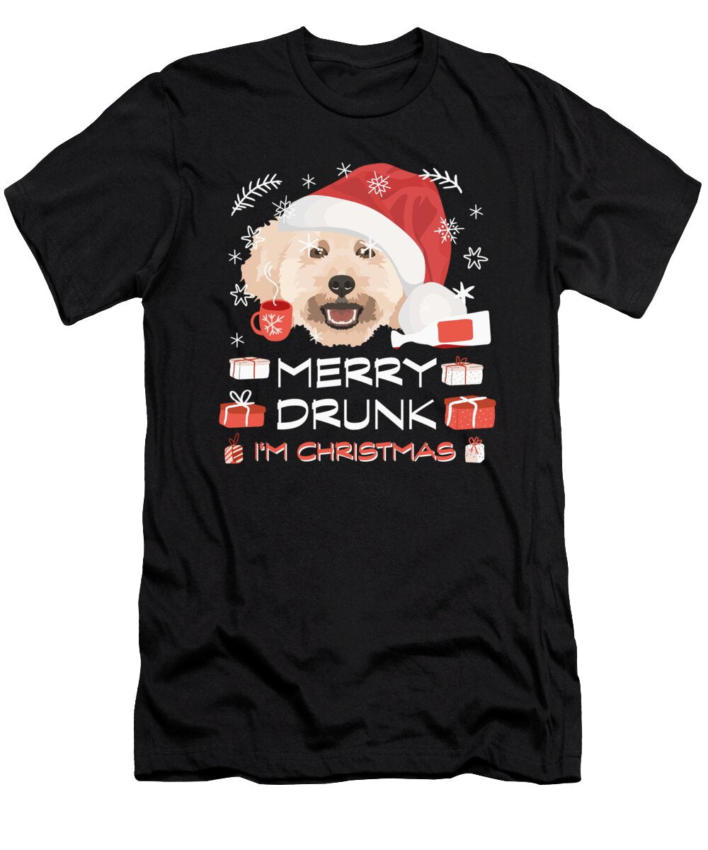 14 Poodle Merry Christmas Greenoptix T-Shirt