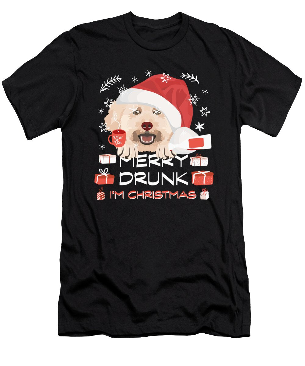 15 Poodle Merry Christmas Greenoptix T-Shirt