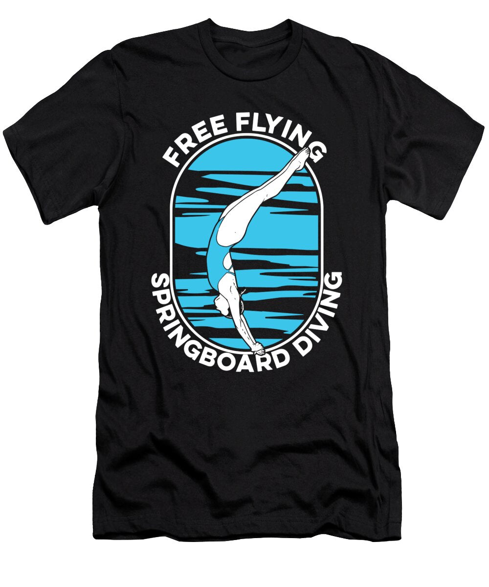17 Funny Platform Diver Springboard Diving Crazy Squirrel T-Shirt
