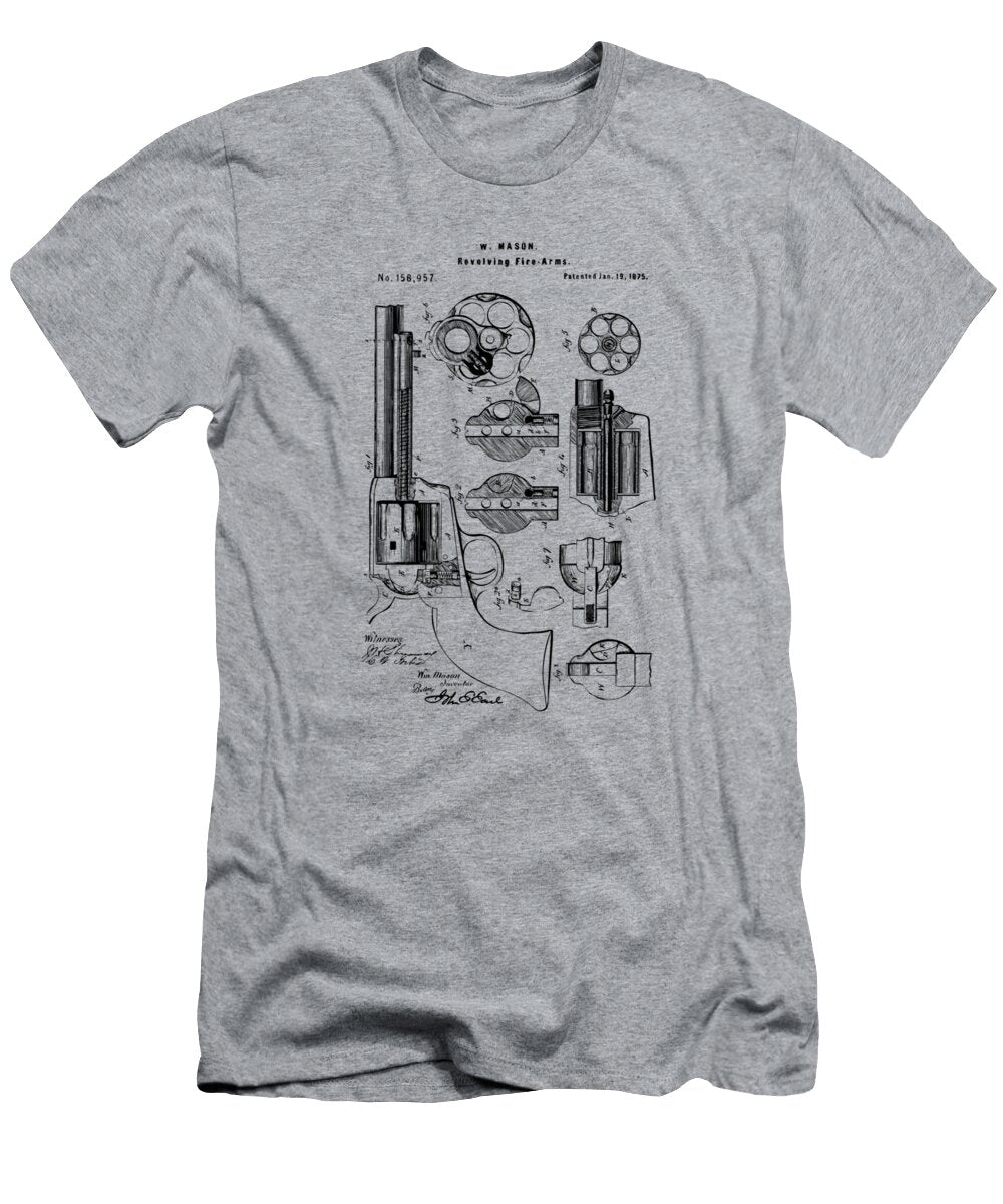 1875 Colt Peacemaker Revolver Patent Vintage Nikki Marie Smith T-Shirt