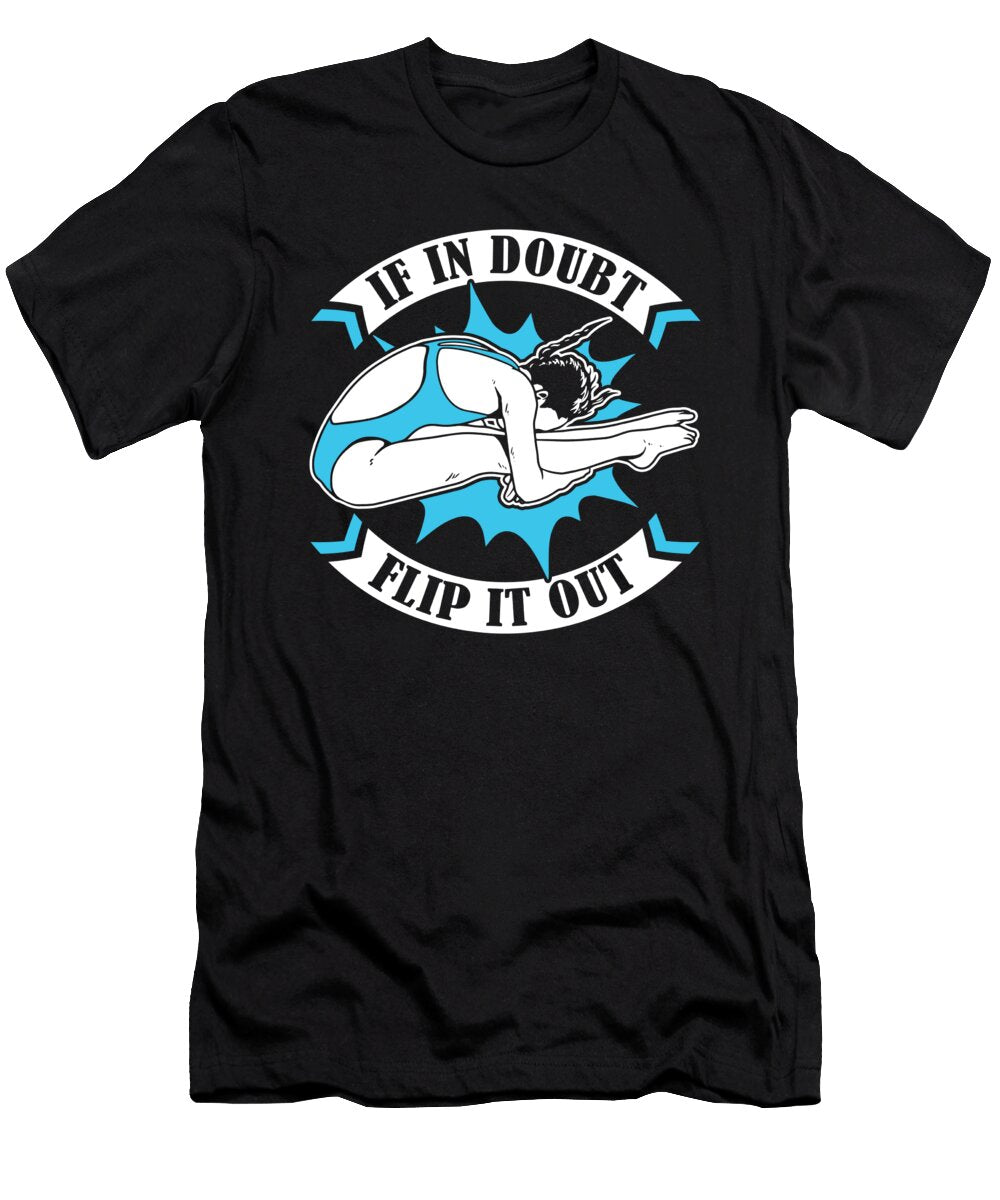 19 Funny Platform Diver Springboard Diving Crazy Squirrel T-Shirt