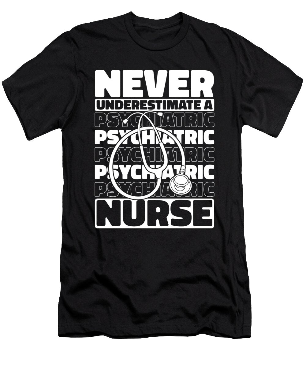 19 Nursing Hospital Caretaker Psych Nurse Crazy Squirrel T-Shirt