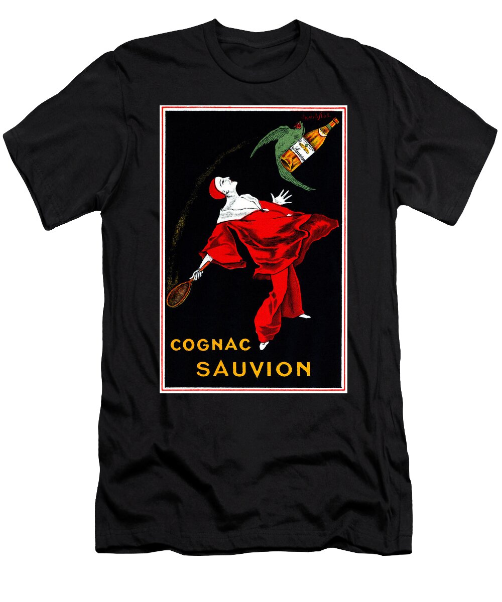 1920 Cognac Sauvion Poster Historic Image T-Shirt
