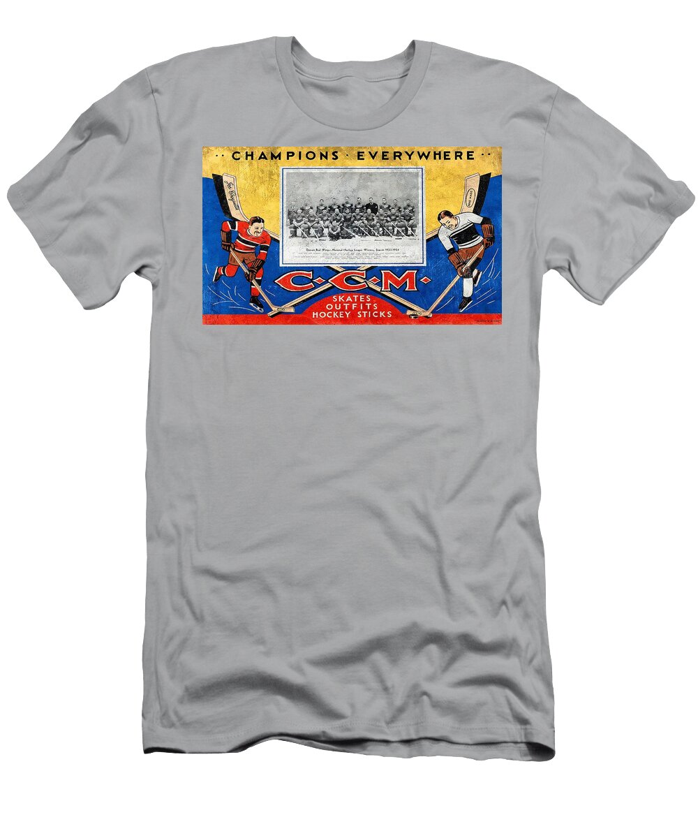 1933 34 Champions Everywhere Ccm Skates Outfits Hockey Sticks Detroit Red Wings Hockey Champs Mgs126 Cody Cookston T-Shirt