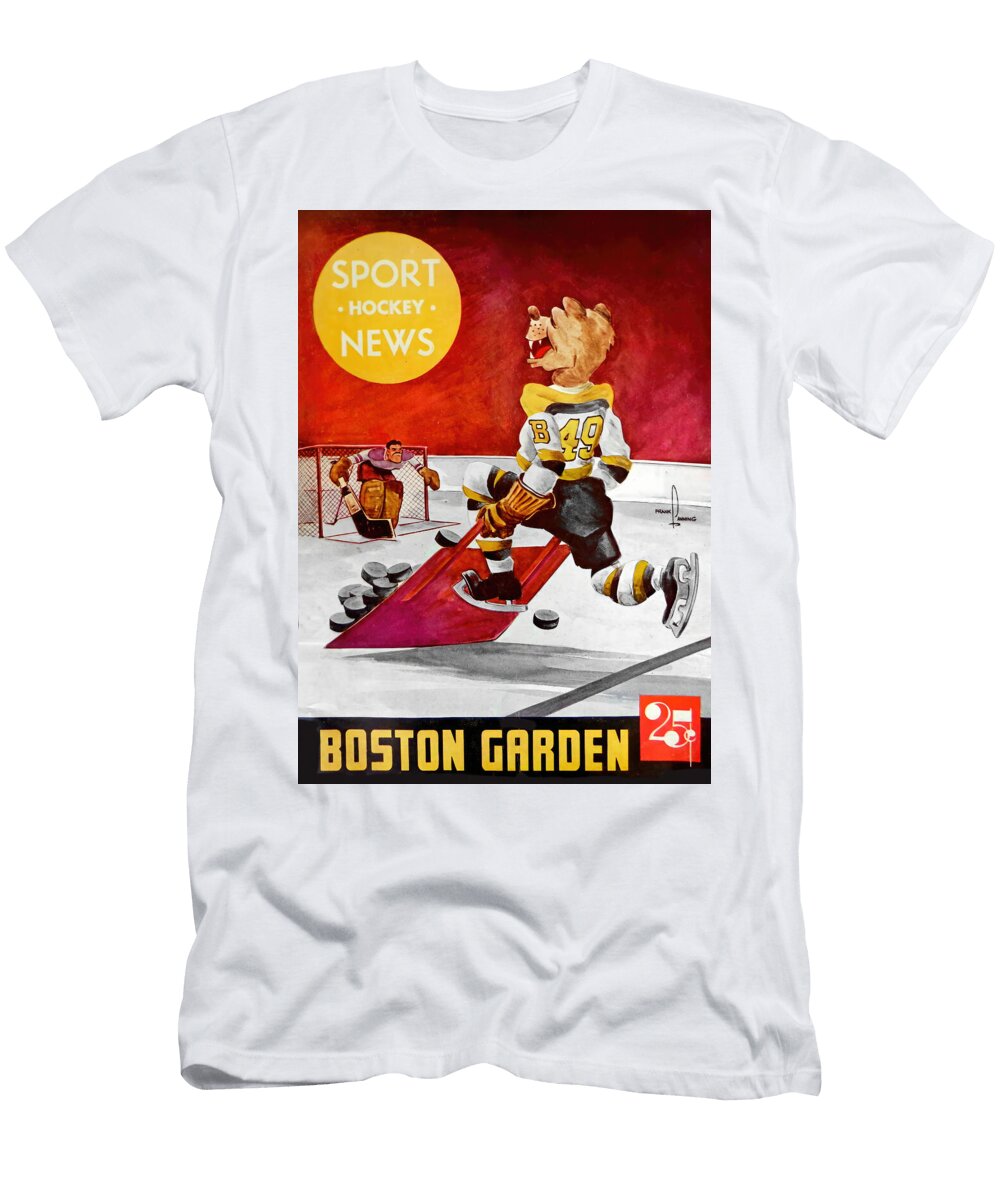 1948 Sport Boston Bruins Vs Maple Leafs 1948 Program Big 88 Artworks T-Shirt