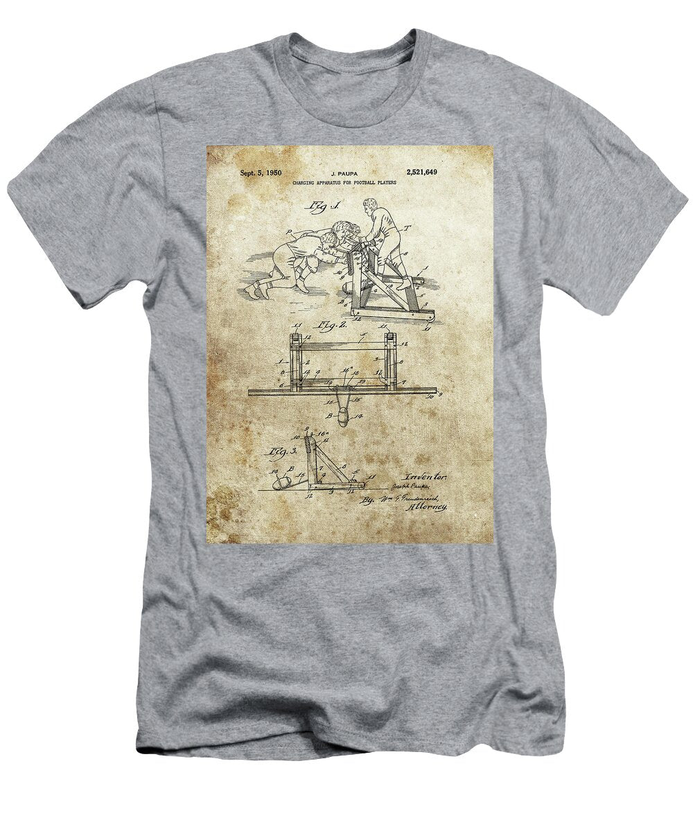 1950 Football Sled Patent Dan Sproul T-Shirt