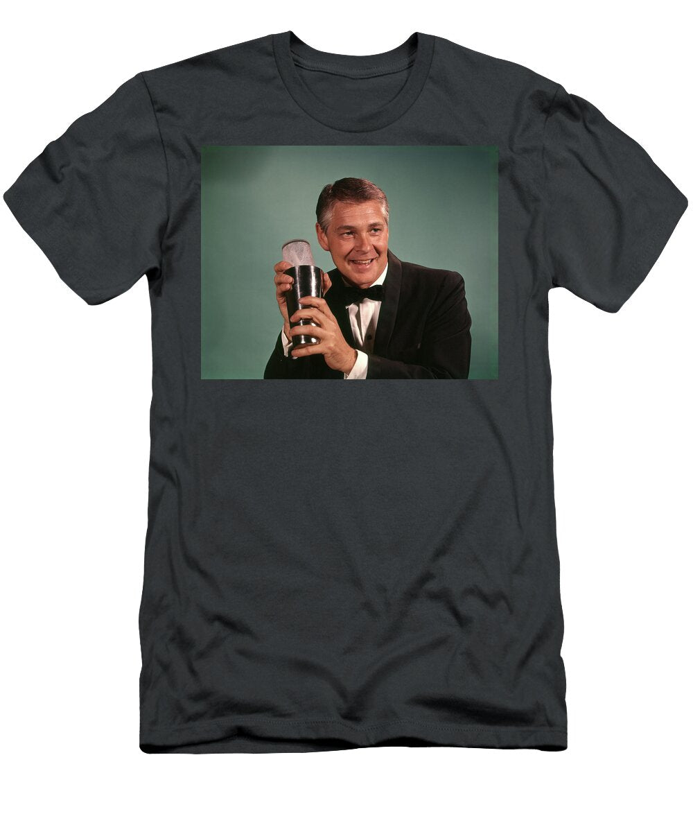 1960s 1970s Bartender Smiling Man Vintage Images T-Shirt