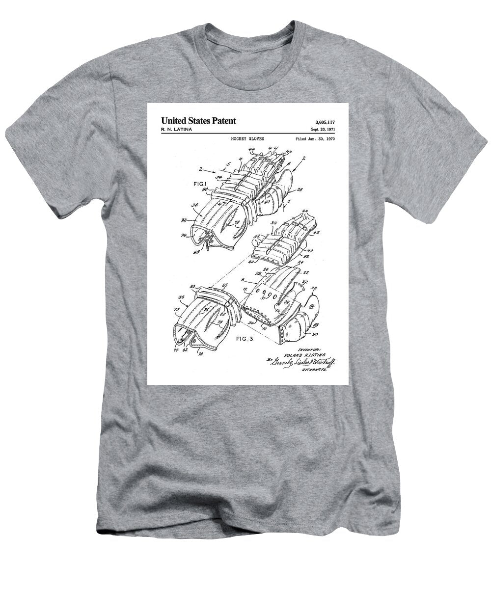 1971 Hockey Glove Patent Projectx Collection T-Shirt