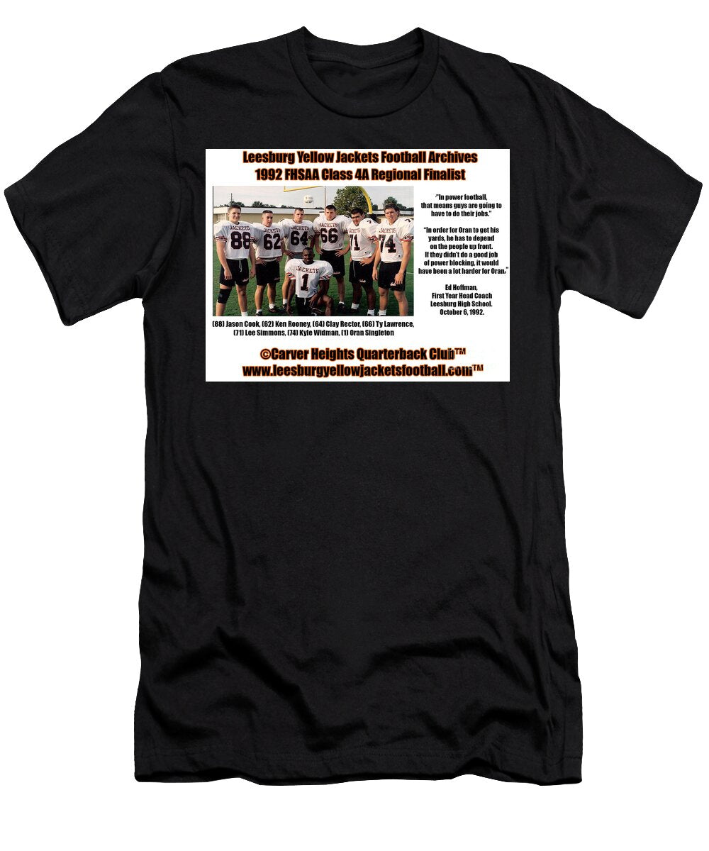 1992 Leesburg Yellow Jackets Football Offensive Linemen Lhs Jackets T-Shirt