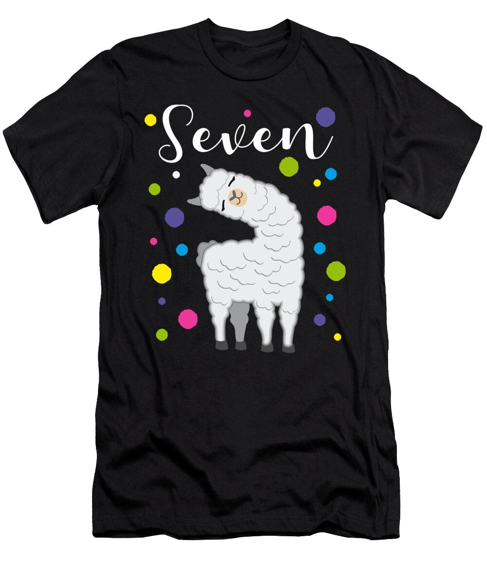 2 7 Years Birthday Gift Kids Llama Alpaca John Romeo T-Shirt
