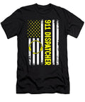 2 911 Dispatcher American Yellow Flag Policeman Florian Dold Art T-Shirt