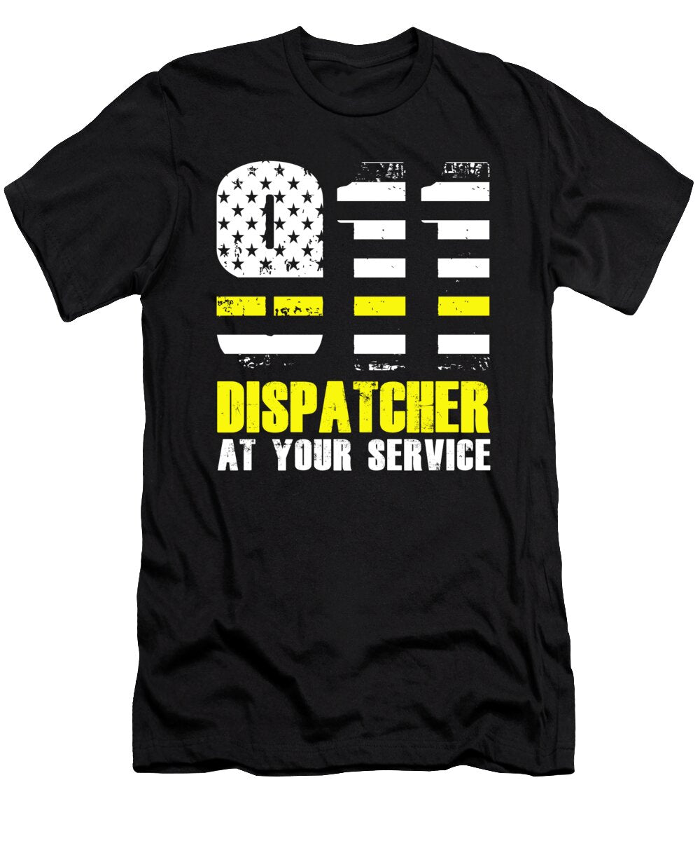 2 911 Dispatcher At Your Service Policeman Call Florian Dold Art T-Shirt