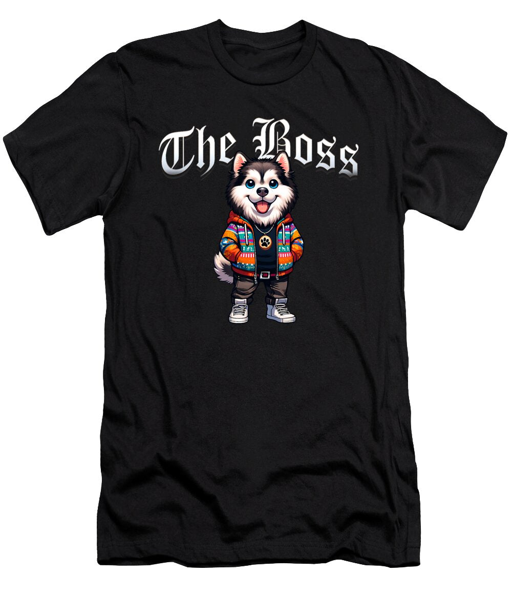 2 Alaskan Malamute Dog the Boss Cool Jacket Outfit Zyneu Gangd T-Shirt
