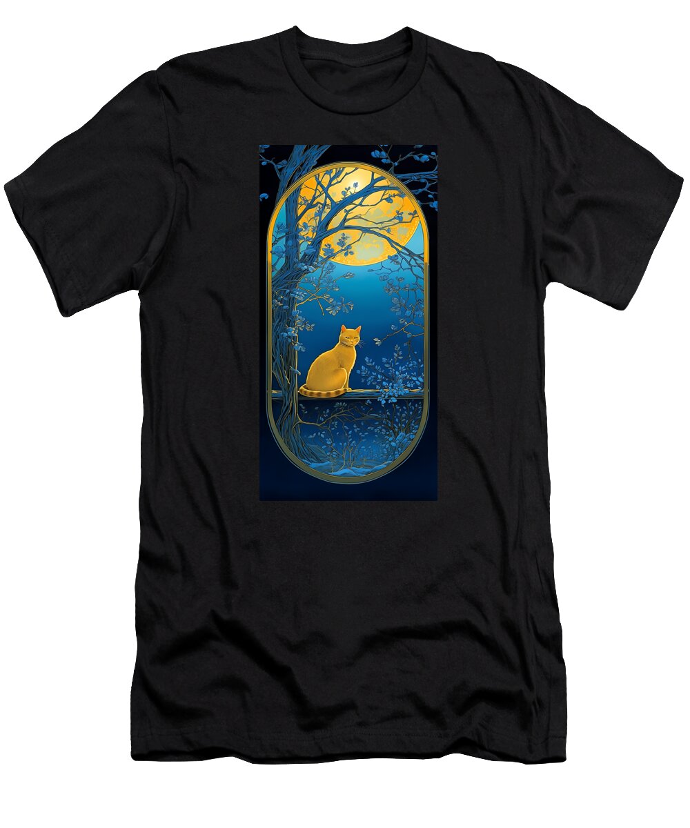 2 Art for Cat Lovers Vintage Pin Up Artist T-Shirt