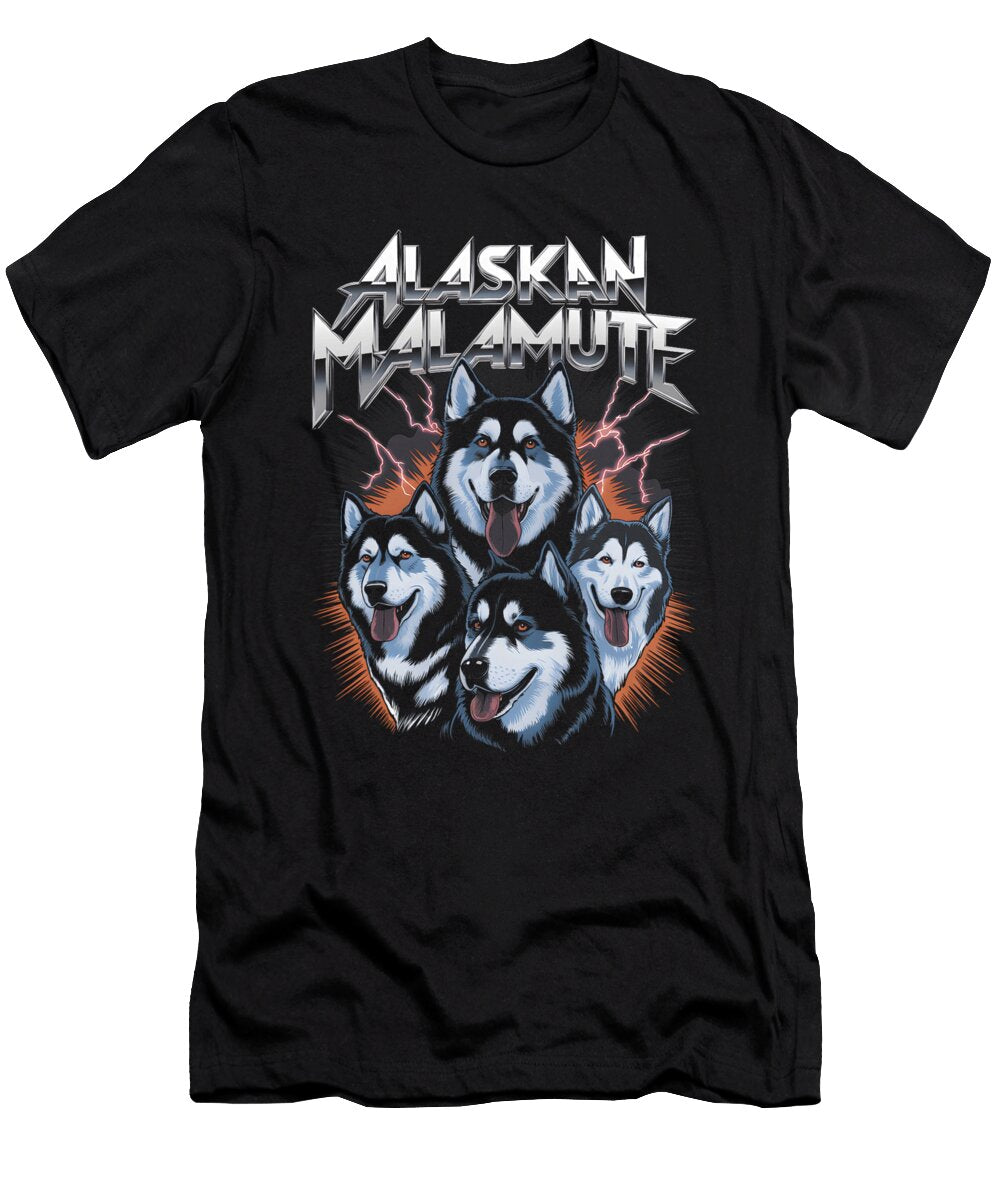 2 Best Alaskan Malamute Dog Dad Heavy Metal Dog Sophie Eleanor T-Shirt