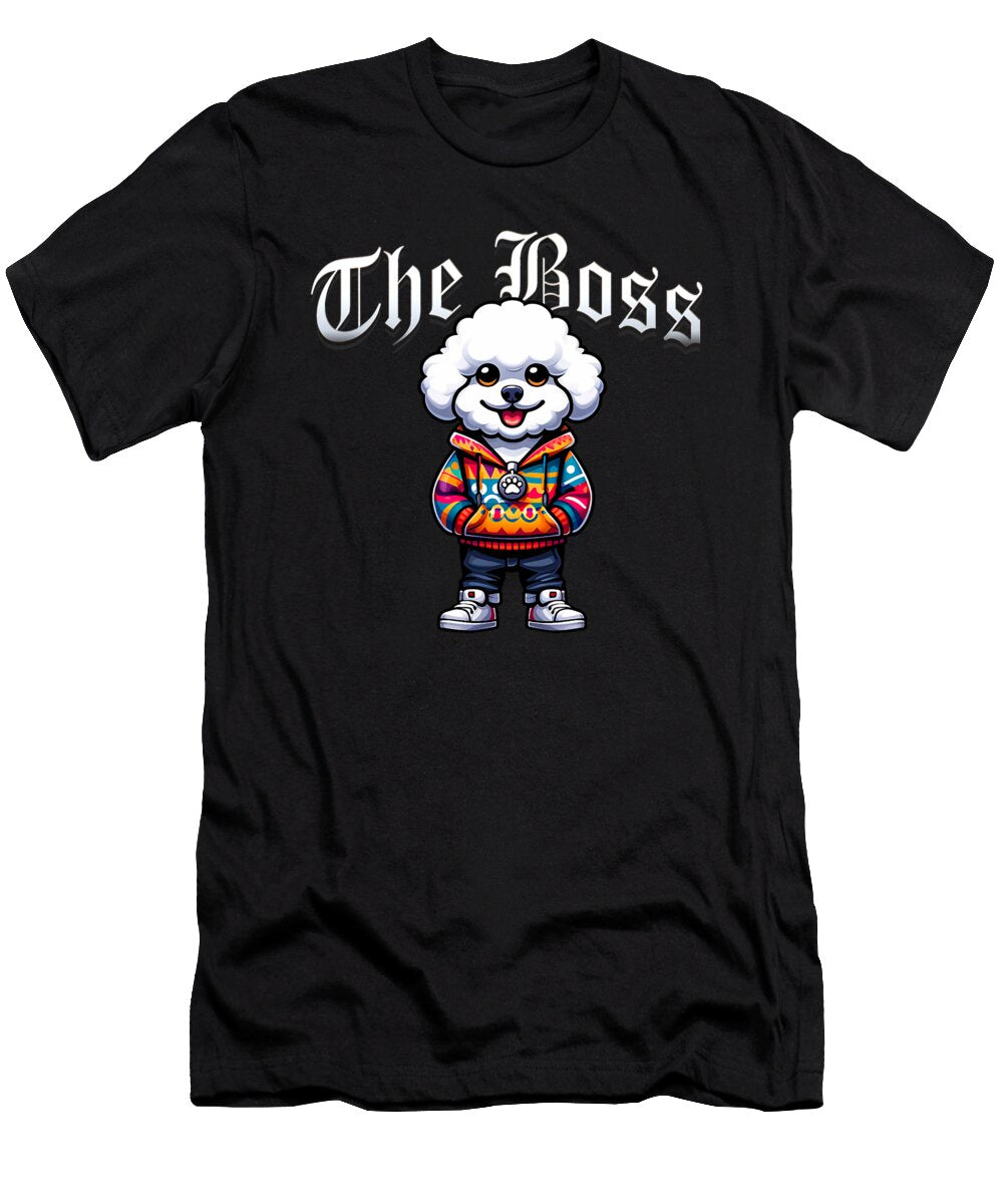 2 Bichon Frise Dog the Boss Cool Jacket Outfit Dog Zyneu Gangd T-Shirt