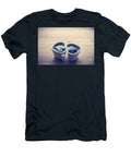 2 Black Coffee Espresso in Two Heart Shaped Cups Love Valentines Day Vintage Michal Bednarek T-Shirt