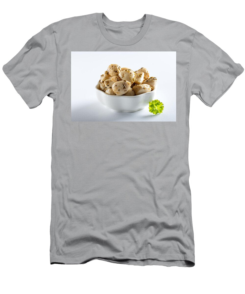 2 Canned Garlic in a White Bowl Sebastian Radu T-Shirt