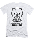 2 Cat Drink Bubble Tea Boba Tea Clipart Vladimir Boyko T-Shirt