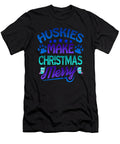 2 Christmas Huskies Make Christmas Merry Dog Lover Kanig Designs T-Shirt
