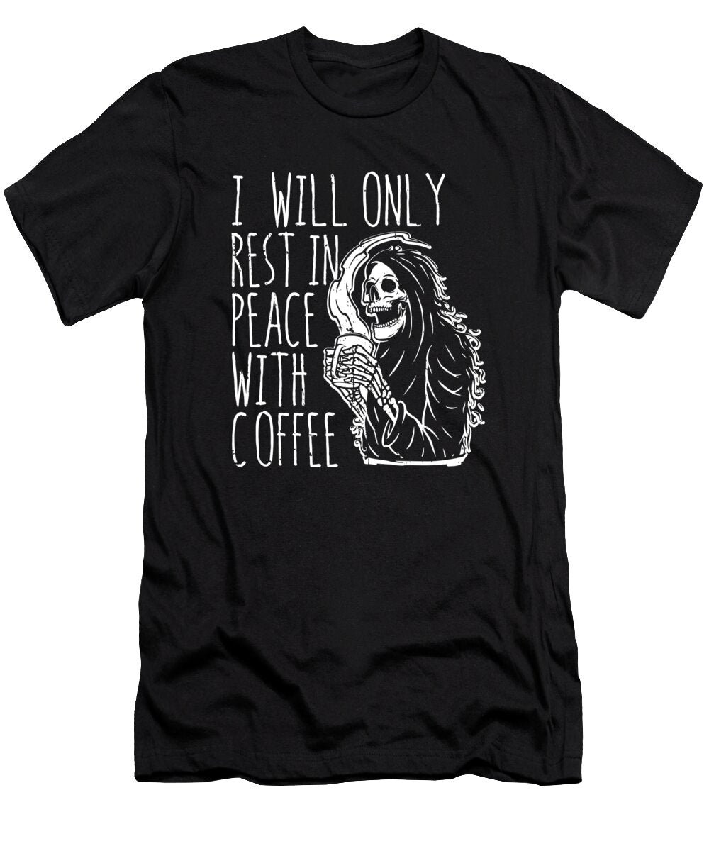 2 Coffee Halloween Crazy Squirrel T-Shirt