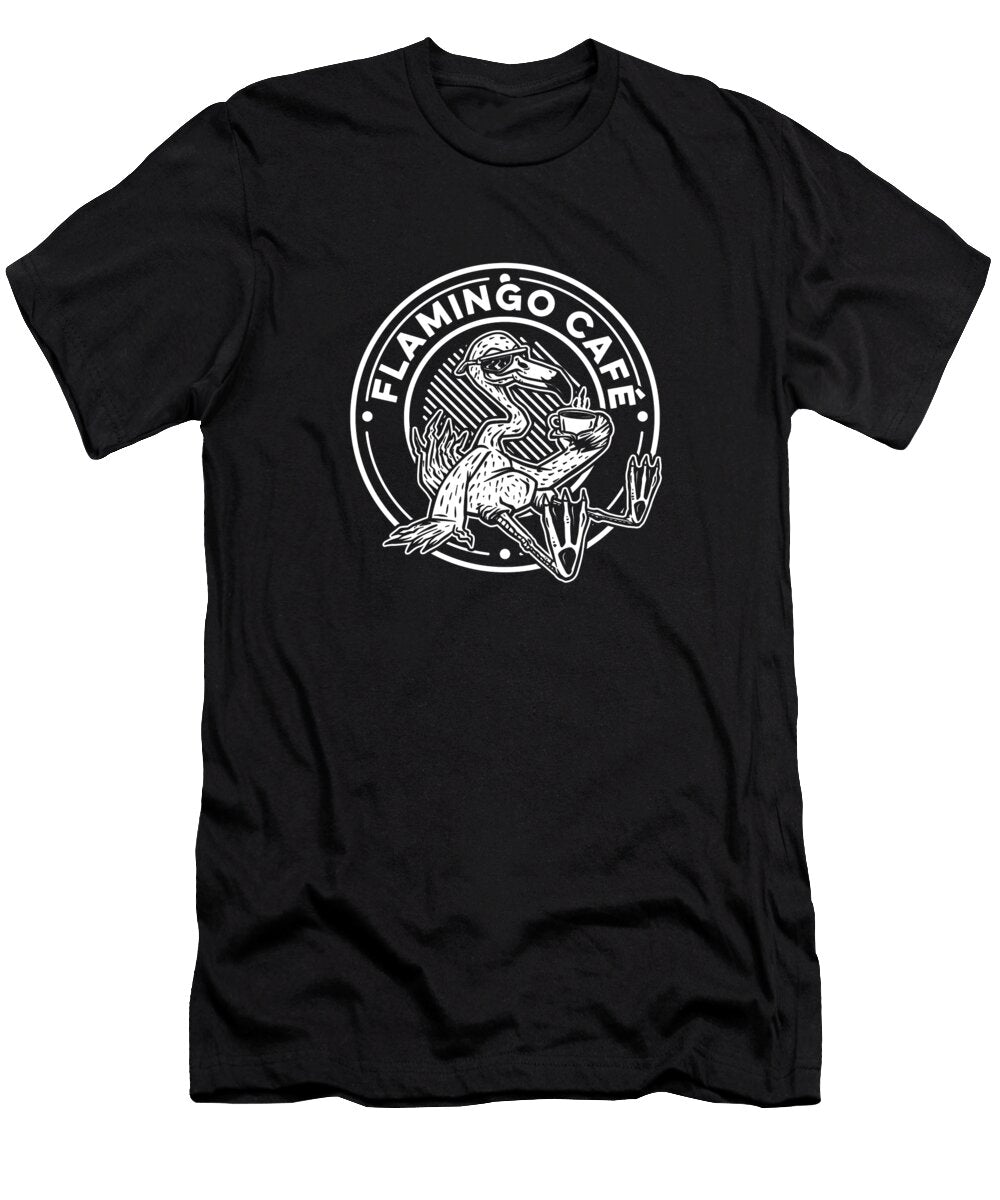 2 Coffee Roaster Cafe Barista Roasting Coffee Flamingo Crazy Squirrel T-Shirt
