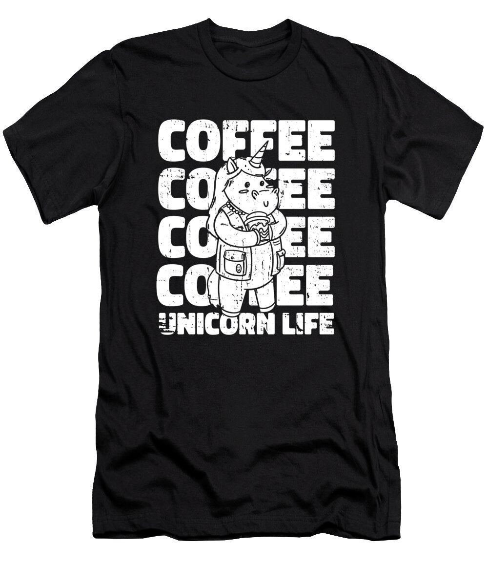 2 Coffee Roasting Barista Roaster Cafe Coffee Unicorn Crazy Squirrel T-Shirt
