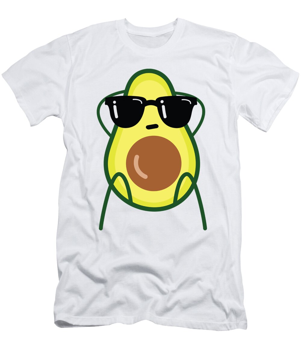 2 Cool Sunbathing Avocado in Sunglasses Guacamole Lover Kanig Designs T-Shirt