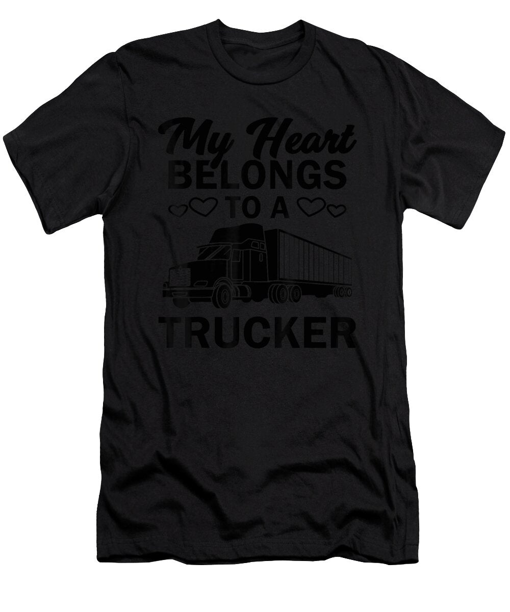 2 Cool Truckers Wife Gift for Women Funny Truck Driver Girl Julien T-Shirt