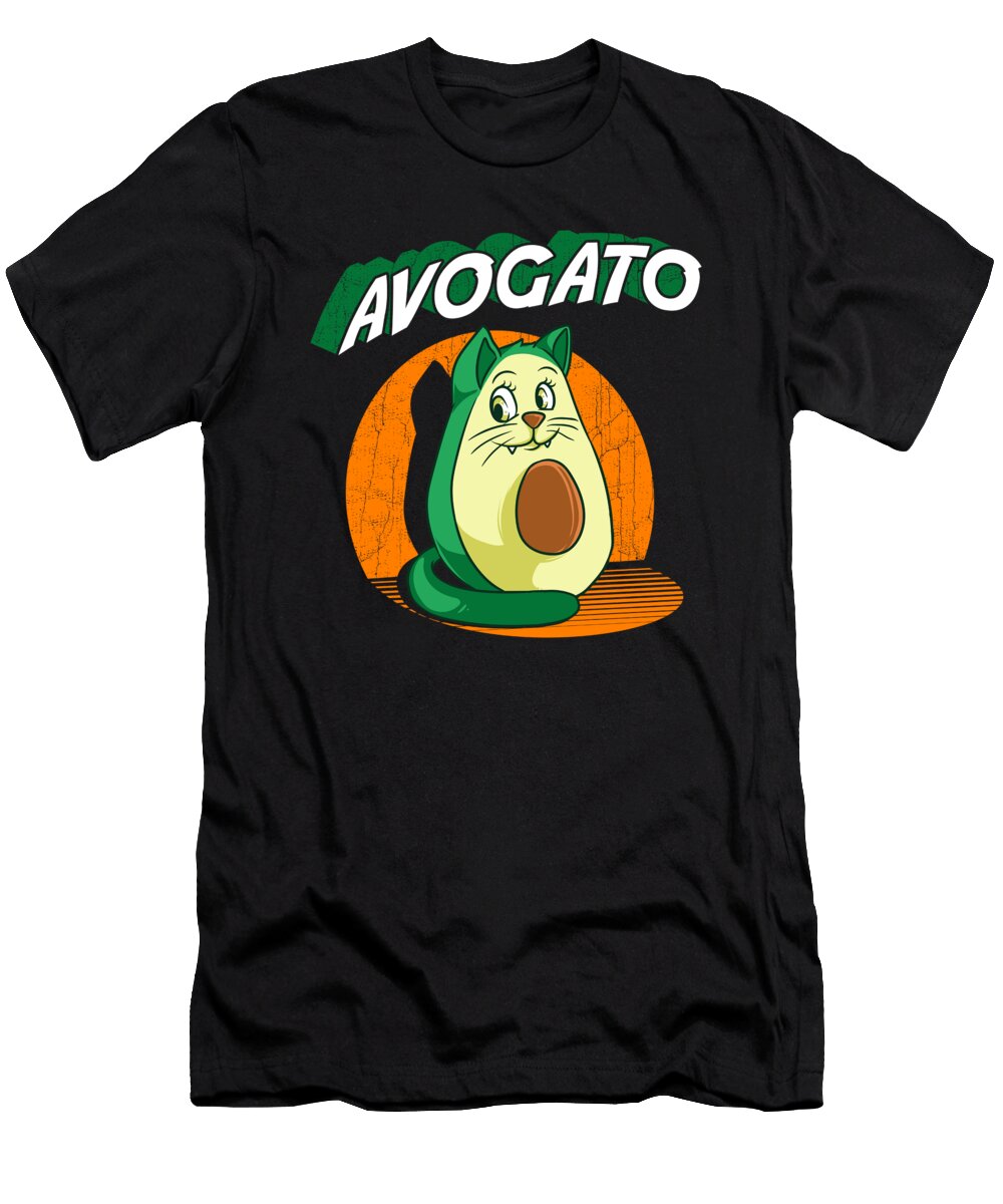 2 Cute Avogato Avocado Cat Funny Kitty Avogato Pun the Perfect Presents T-Shirt