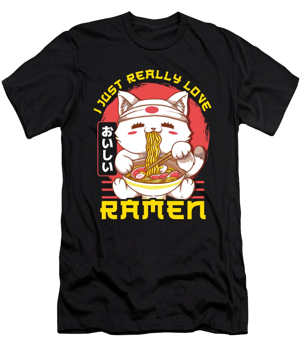 2 Cute Funny I Just Really Love Ramen Anime Cat the Perfect Presents T-Shirt