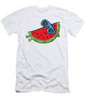 2 Cute Melon Summer Fruit Sunglasses on Watermelon Eq Designs T-Shirt