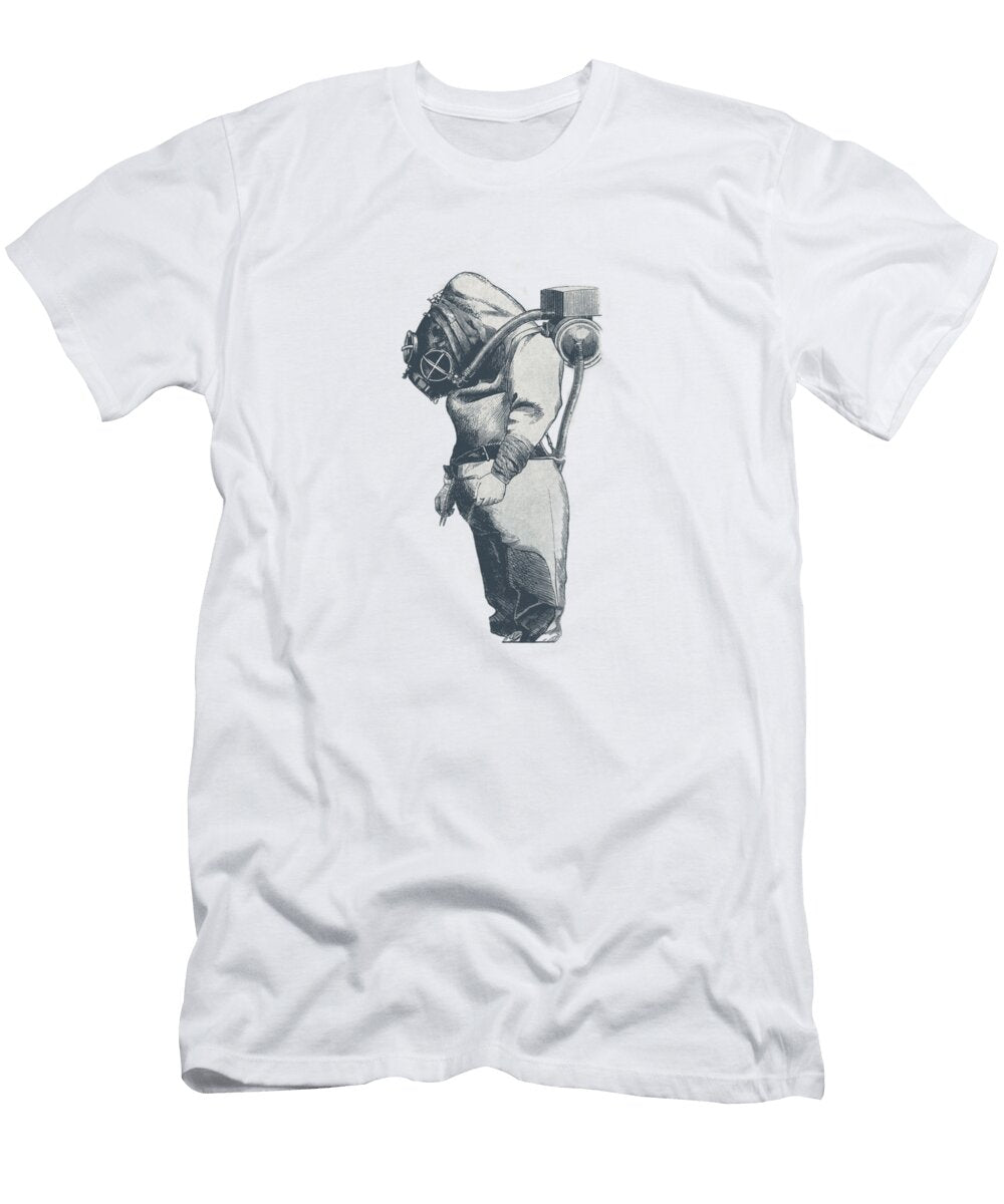 2 Deep Sea Diver Nautical Design World Art Prints and Designs T-Shirt