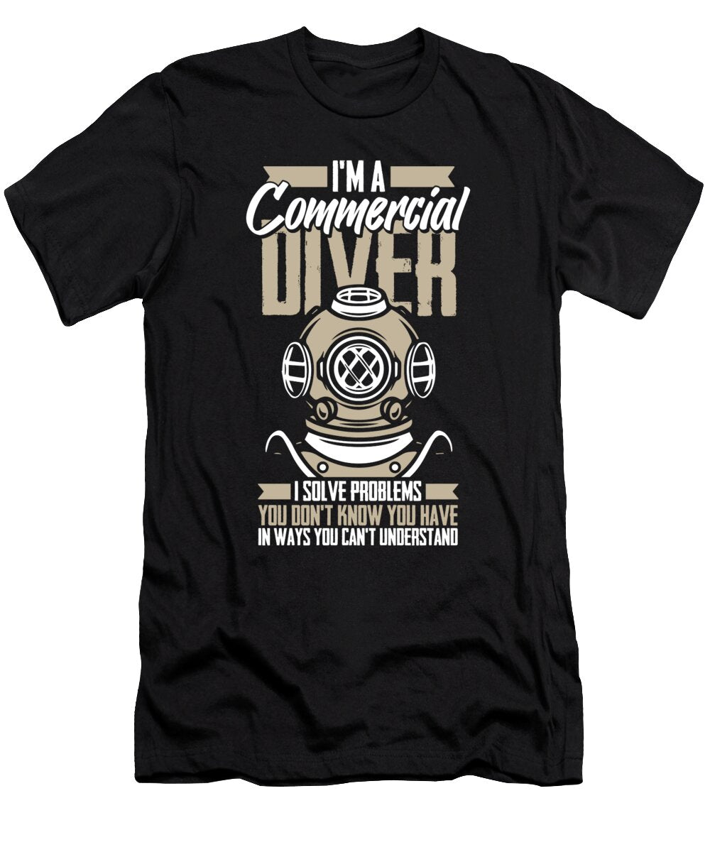2 Diver Scuba Dive Snorkeling Commercial Diving Crazy Squirrel T-Shirt