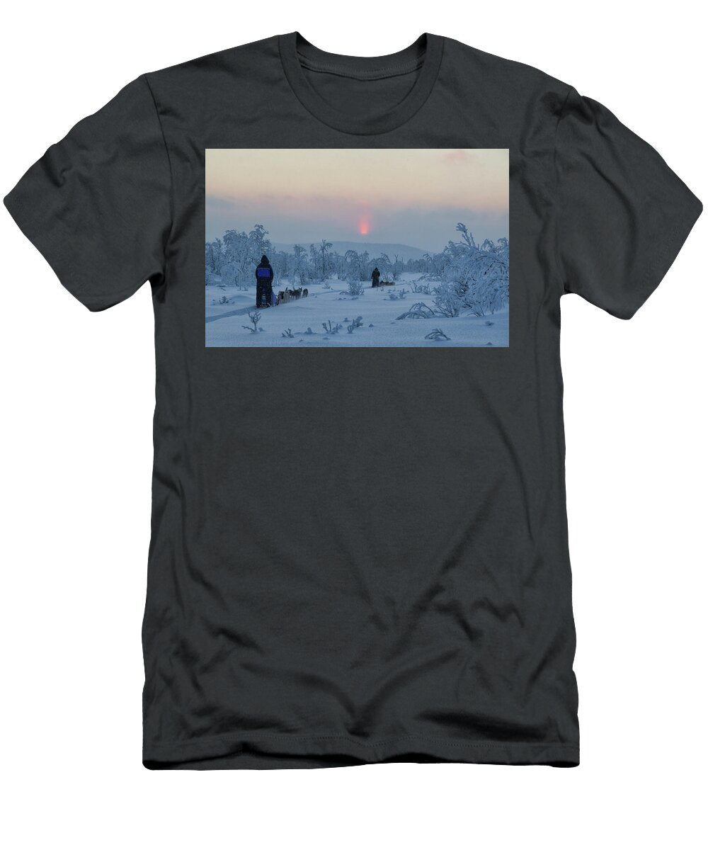 2 Dogsledding Through the Forest Johnathan Ampersand Esper T-Shirt