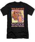 2 Female Truck Driver Trucker Trucking Female Truck Driver Crazy Squirrel T-Shirt