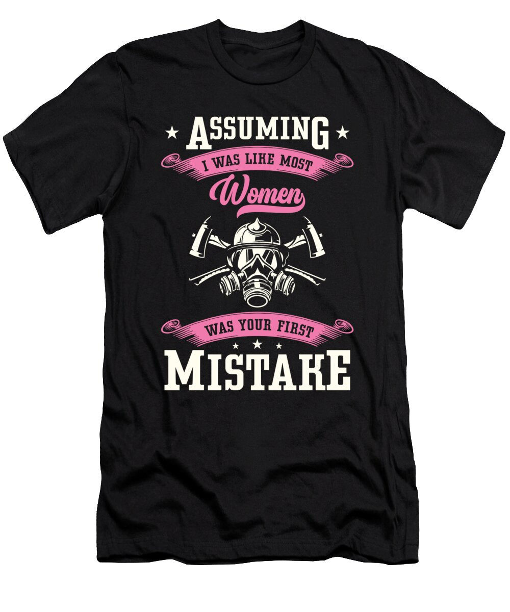 2 Firefighter Assuming Women Firefighting Toms Store T-Shirt