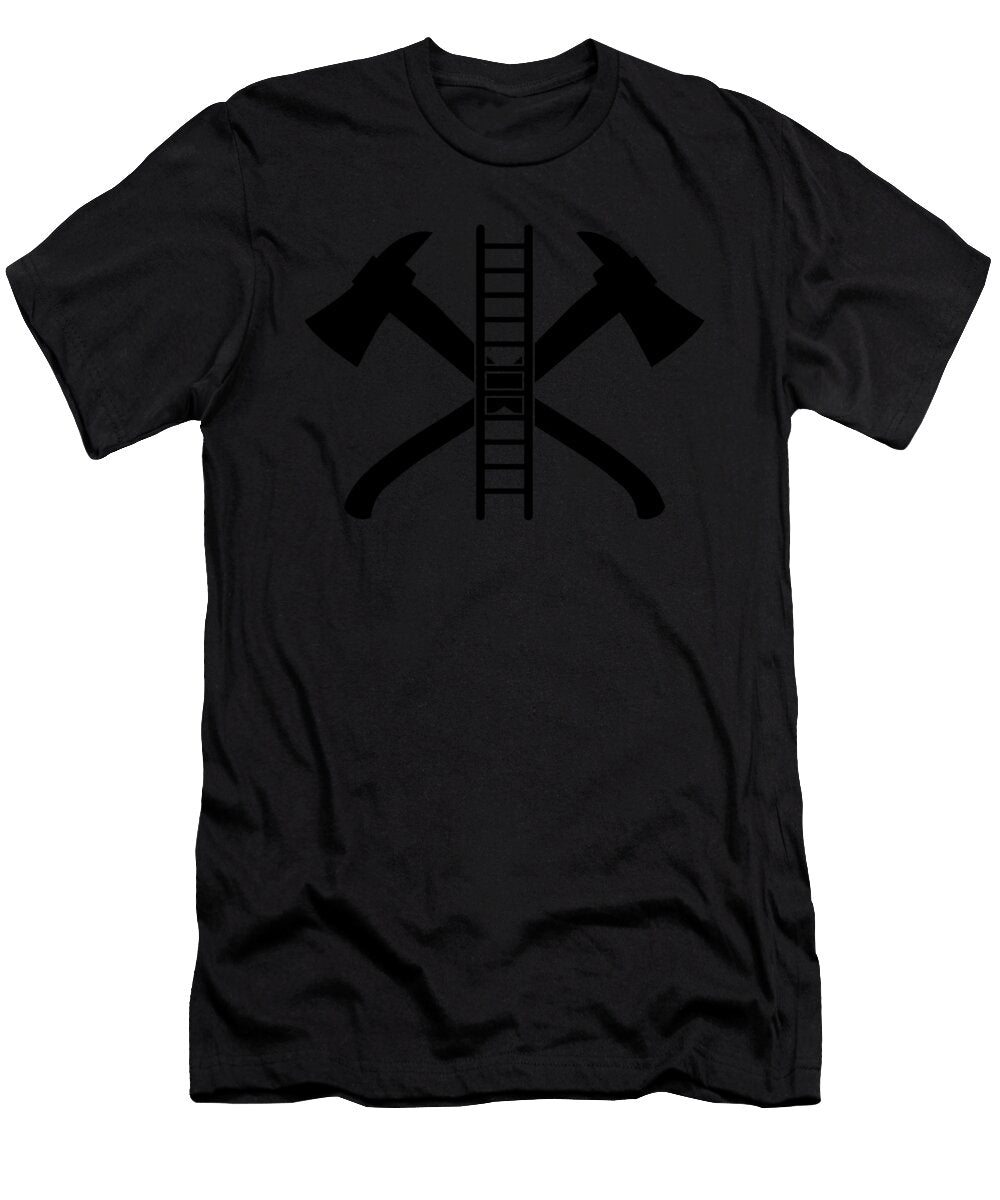 2 Firefighter Fireman Ax Fire Ladder First Responder Kanig Designs T-Shirt