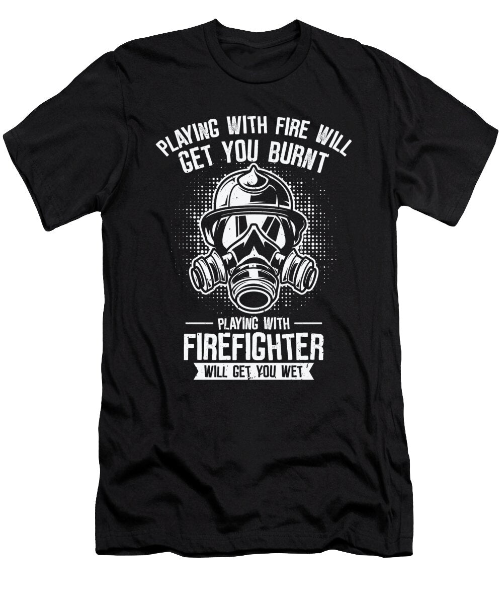2 Firefighter Playing Fire Rescuer Firefighting Toms Store T-Shirt