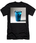 2 Frosted Blue Plastic Cup with Ice and Black Lid Reusable Drink Tumbler Talha Khan T-Shirt