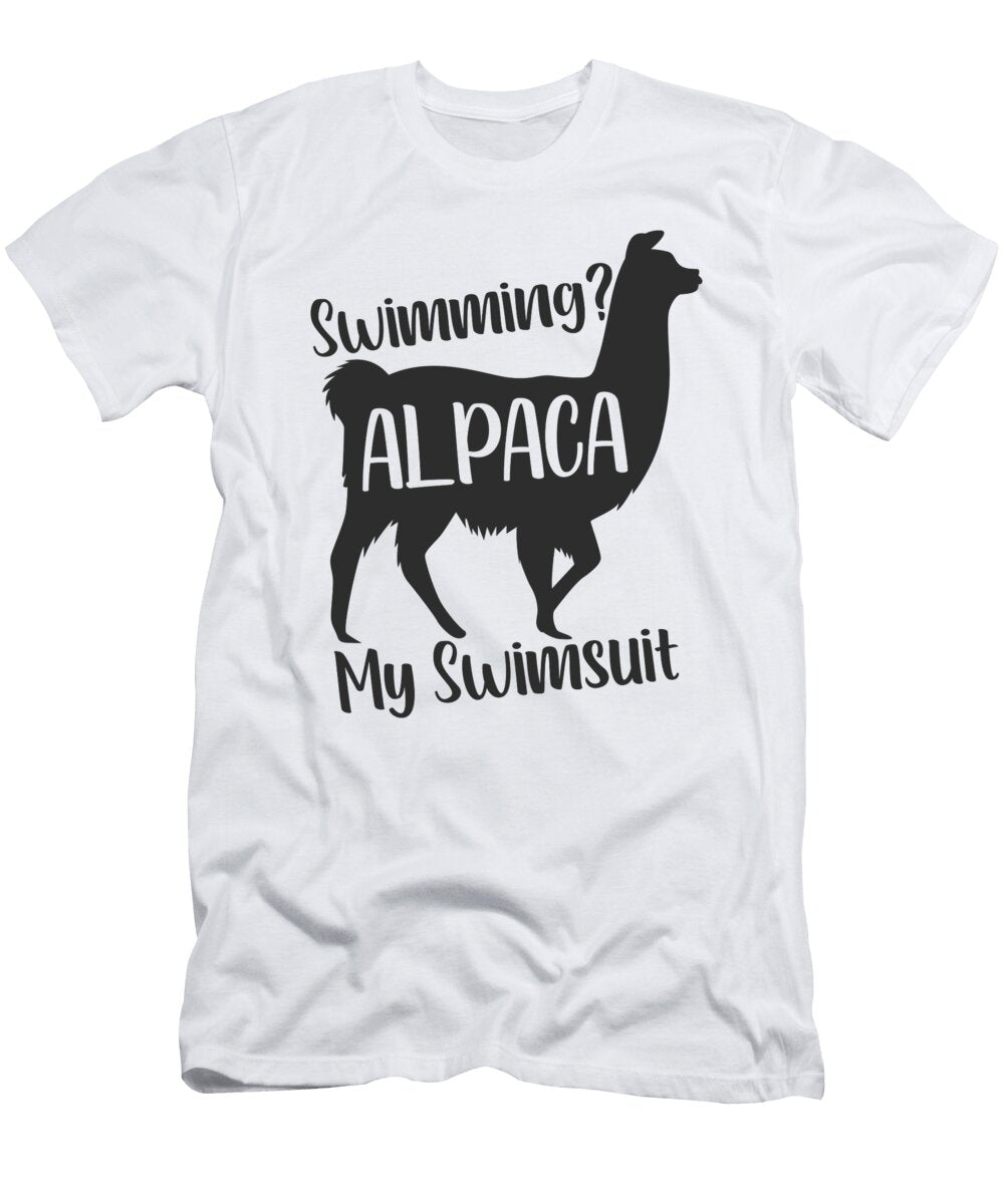 2 Funny Alpacas Swimmer Swimming Pool Alpaca Lover Swim Toms Store T-Shirt