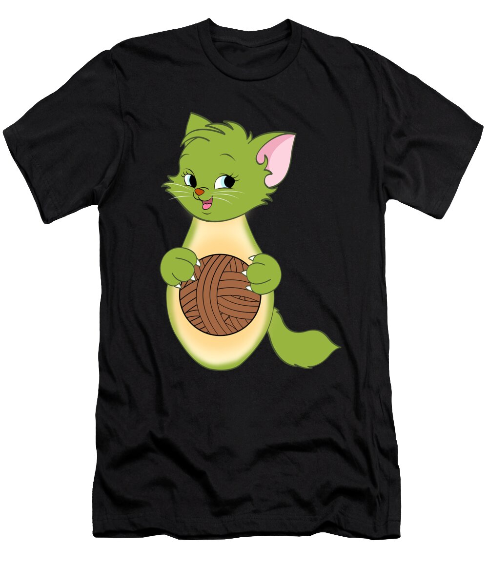 2 Funny Avocado Cat Foodie Gift Muc Designs T-Shirt