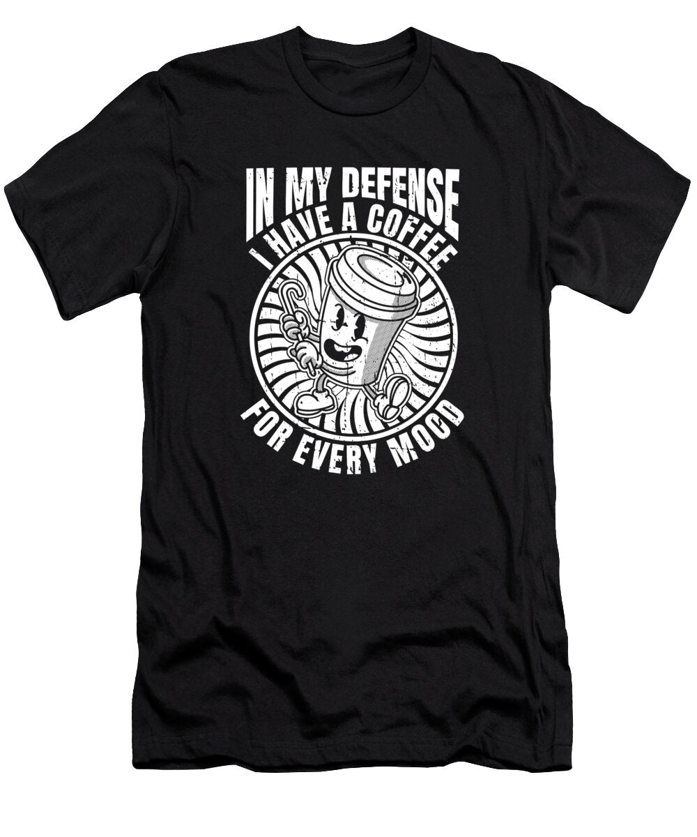 2 Funny Coffee Cafe Roasting Roaster Barista in My Defense Crazy Squirrel T-Shirt