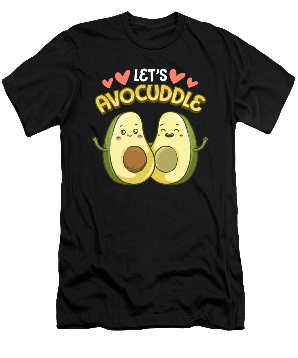 2 Funny Lets Avocuddle Cute Avocado Cuddling Pun the Perfect Presents T-Shirt