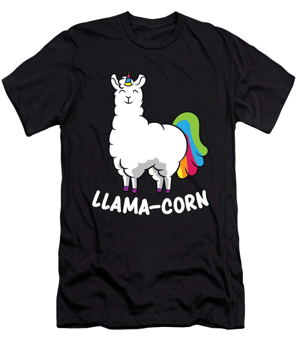2 Funny Llama Unicorn Llamacorn Eq Designs T-Shirt