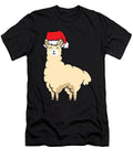 2 Funny Llama with Santa Hat Cute Christmas Hat Llama Eq Designs T-Shirt